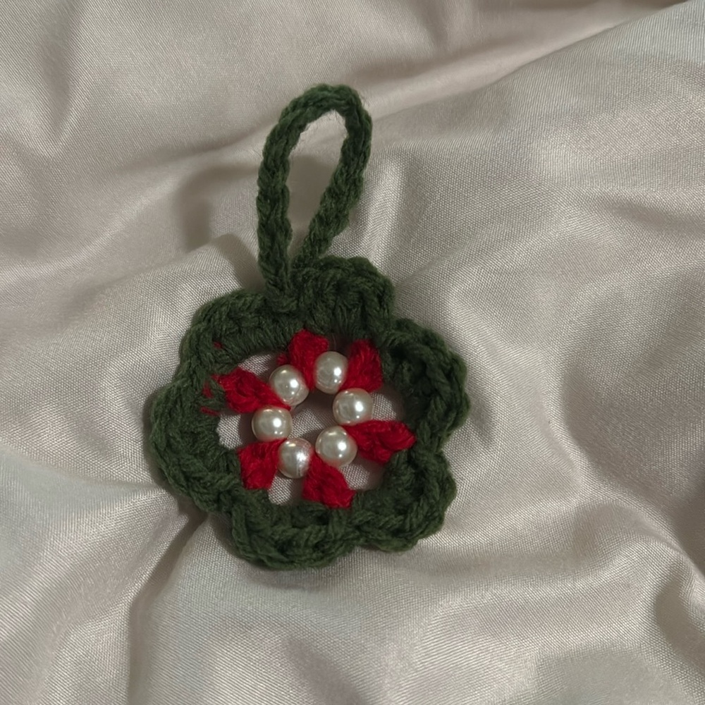 Small Crocheted Wreath Ornament